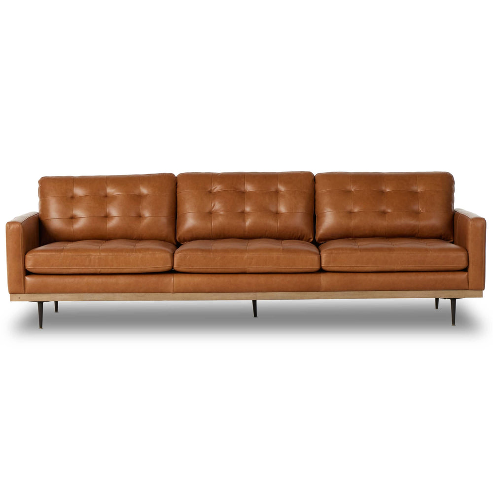 Lexi 99" Leather Sofa, Sonoma Butterscotch-Furniture - Sofas-High Fashion Home