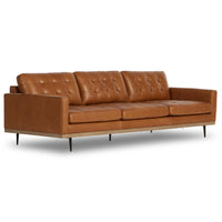 Lexi 99" Leather Sofa, Sonoma Butterscotch-Furniture - Sofas-High Fashion Home