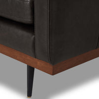 Lexi 99" Leather Sofa, Sonoma Black-Furniture - Sofas-High Fashion Home