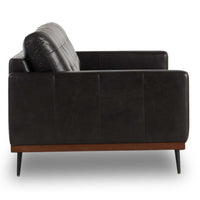 Lexi 99" Leather Sofa, Sonoma Black-Furniture - Sofas-High Fashion Home