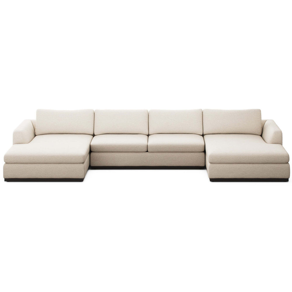 Colt 3-Piece U Sectional, Crypton Nomad Snow by Four Hands
