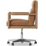 Kiano Leather Desk Chair, Palermo Drift-Furniture - Office-High Fashion Home