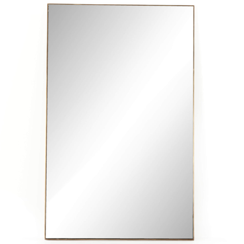 Georgina Rectangular Floor Mirror, Brass-Accessories-High Fashion Home