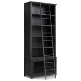 Admont Bookcase And Ladder, Worn Black by Four Hands — PRM_1