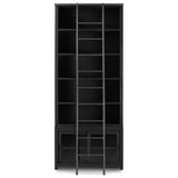 Admont Bookcase And Ladder, Worn Black by Four Hands — FRT_1