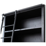Admont Bookcase And Ladder, Worn Black by Four Hands — DET_1