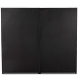Millie Panel and Glass Door Double Cabinet, Drifted Matte Black-Furniture - Storage-High Fashion Home