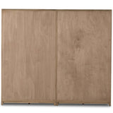 Millie Panel and Glass Door Double Cabinet, Drifted Solid Oak-Furniture - Storage-High Fashion Home