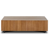 Hudson Large Square Coffee Table, Natural-Furniture - Accent Tables-High Fashion Home