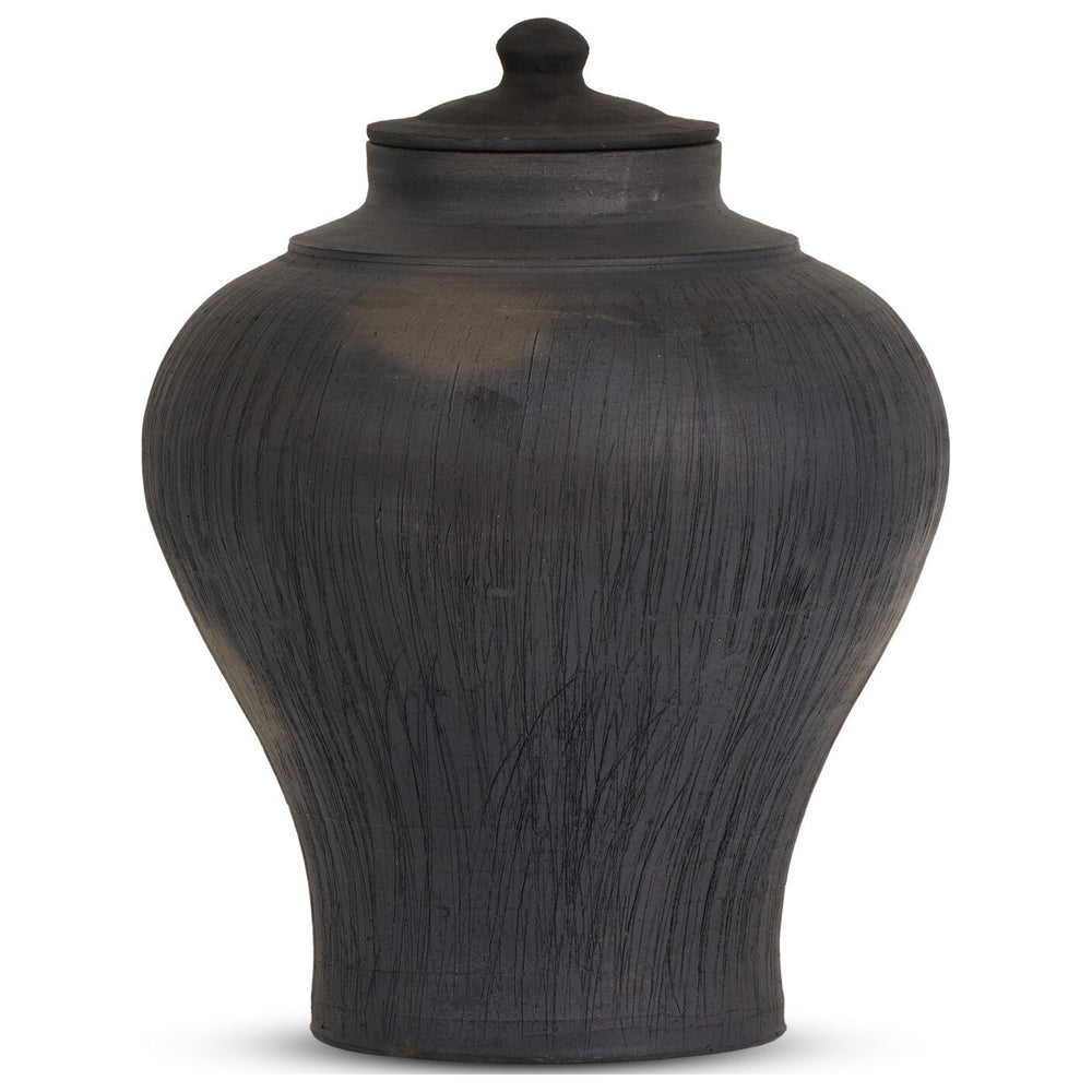 Clea Vessel, Aged Black Terracotta by Four Hands — PRM_1