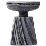 Rowe Marble End Table, Ebony-Furniture - Accent Tables-High Fashion Home