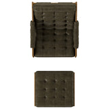 Halston Chair with Ottoman, Dulane Moss by Four Hands — TOP_1
