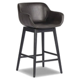 Hannah Leather Swivel Bar & Counter Stool by Four Hands