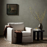 Hampton Slipcover Swivel Chair, Evere Oatmeal-Furniture - Chairs-High Fashion Home