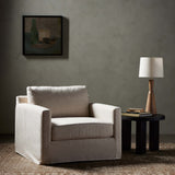 Hampton Slipcover Chair and a Half, Evere Oatmeal-Furniture - Chairs-High Fashion Home