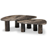 Zion Nesting Coffee Tables Set, Rocky Brown by Four Hands