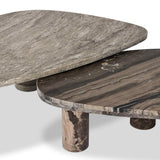 Zion Nesting Coffee Table Set, Antique White/Rocky Brown by Four Hands