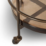 Mira Bar Cart, Smoked Brown-Furniture - Dining-High Fashion Home