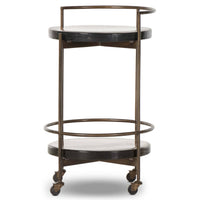 Mira Bar Cart, Smoked Brown