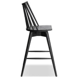 Lewis Swivel Bar Stool, Black Oak by Four Hands — SID_1