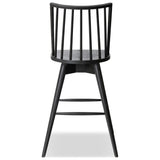 Lewis Swivel Bar Stool, Black Oak by Four Hands — BCK_1