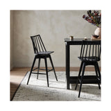 Lewis Swivel Bar Stool, Black Oak by Four Hands — ESS_1