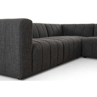 Langham Channeled 5 Piece Sectional, Saxon Charcoal