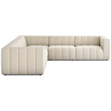 Langham Channeled 5 Piece Sectional, Nomad Snow by Four Hands