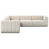 Langham Channeled 5 Piece Sectional, Nomad Snow by Four Hands