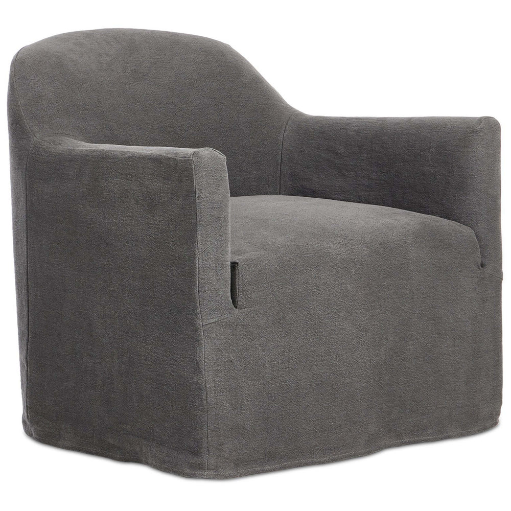 Lowell Slipcover Swivel Chair, Broadway Denim by Amber Lewis x Four Hands