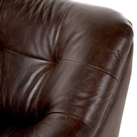 Farley Leather Swivel Chair, Conroe Cigar