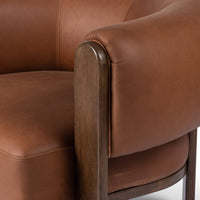 Ira Leather Chair, Brickhouse Cognac
