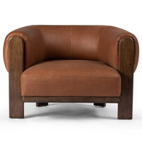 Ira Leather Chair, Brickhouse Cognac