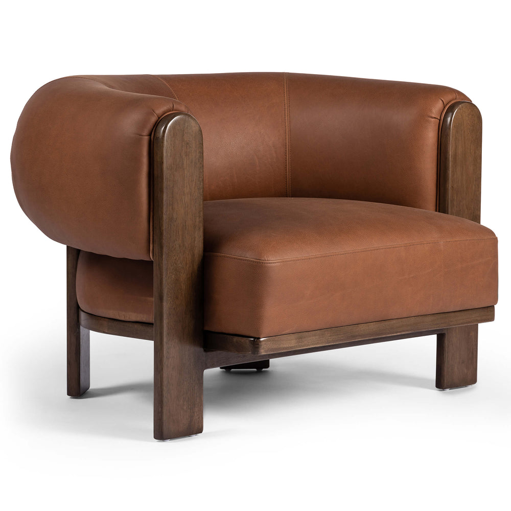 Ira Leather Chair, Brickhouse Cognac