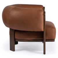 Ira Leather Chair, Brickhouse Cognac