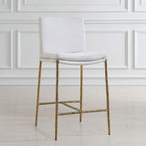 Ascend Counter Stool, White-Furniure - Benches-High Fashion Home