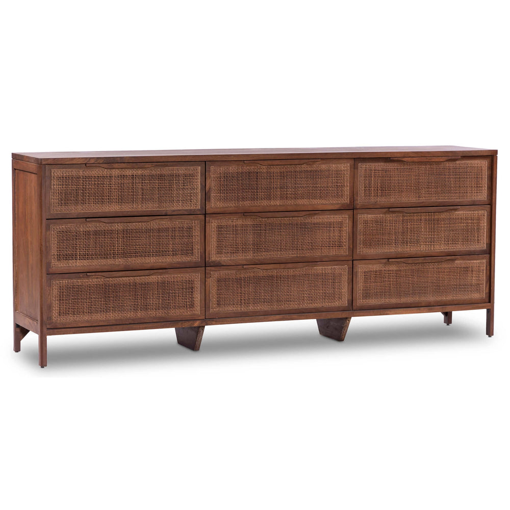 Sydney 9 Drawer Dresser, Brown Wash