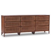 Sydney 9 Drawer Dresser, Brown Wash