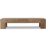 Abaso Rectangular Coffee Table, Rustic Wormwood-Furniture - Accent Tables-High Fashion Home