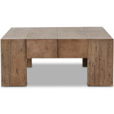 Abaso Rectangular Coffee Table, Rustic Wormwood-Furniture - Accent Tables-High Fashion Home
