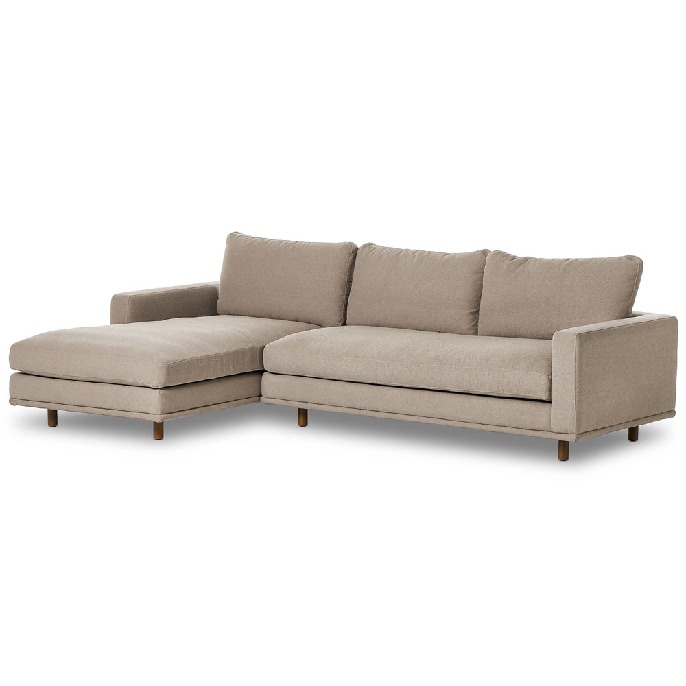 Dom 2 Piece Left Chaise Sectional, Portland Cobblestone-Furniture - Sofas-High Fashion Home