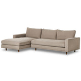 Dom 2 Piece Left Chaise Sectional, Portland Cobblestone-Furniture - Sofas-High Fashion Home