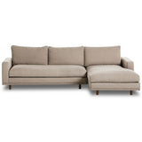 Dom 2 Piece Right Chaise Sectional, Portland Cobblestone-Furniture - Sofas-High Fashion Home