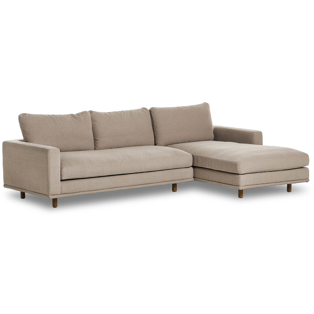 Dom 2 Piece Right Chaise Sectional, Portland Cobblestone-Furniture - Sofas-High Fashion Home