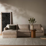 Hampton LAF Slipcover Sectional, Evere Oatmeal-Furniture - Sofas-High Fashion Home