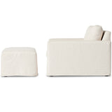 Maddox Slipcover Chair with Ottoman, Evere Oatmeal-Furniture - Chairs-High Fashion Home