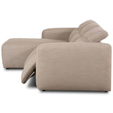 Radley 3 Piece Power Recliner Sectional w/Left Chaise, Nomad Taupe