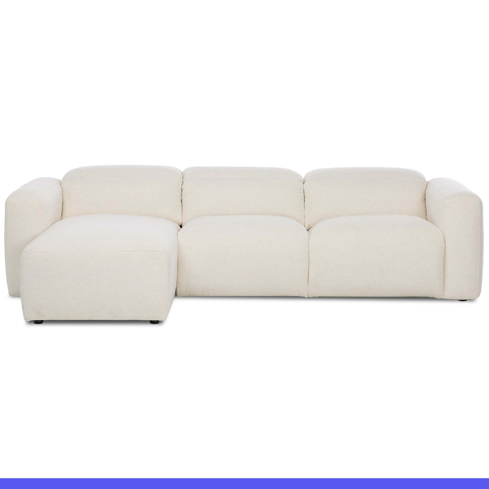 Radley Power Recliner 3 Piece Sectional w/ Chaise, Nomad Snow by Four Hands