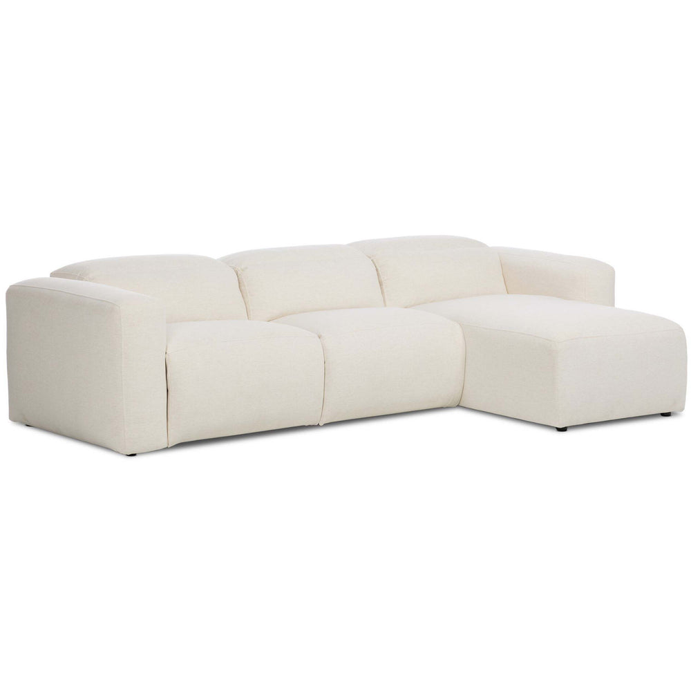 Radley Power Recliner 3 Piece Sectional w/ Chaise, Nomad Snow by Four Hands