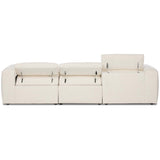 Radley Power Recliner 3 Piece Sectional w/ Chaise, Nomad Snow by Four Hands